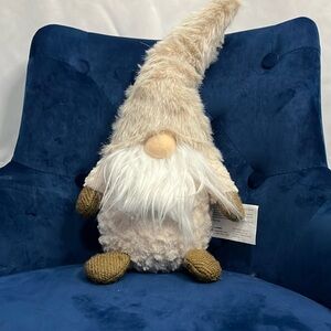 Plush Beige Gnome with White Beard